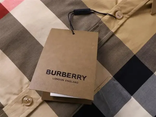 Burberry Classic Check Shirt Navy Red Gray - 6