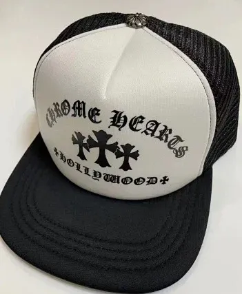 Chrome Hearts Hollywood Trucker Cap Black and White - 1