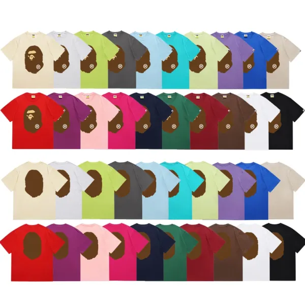 A Bathing Ape Classic Ape Head Beige T-Shirt - 3