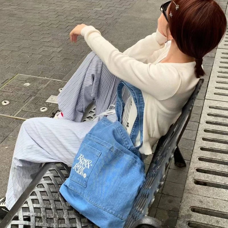 Rest & Recreation Shoulder Bags Denim Logo Bag image 4