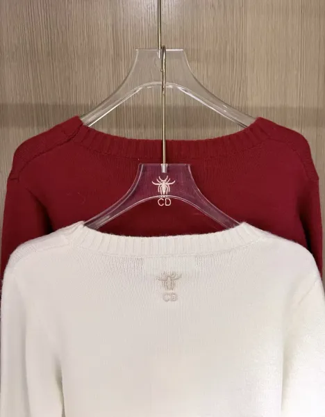 Christian Dior Constellation Embellished Sweater White and Red - 5