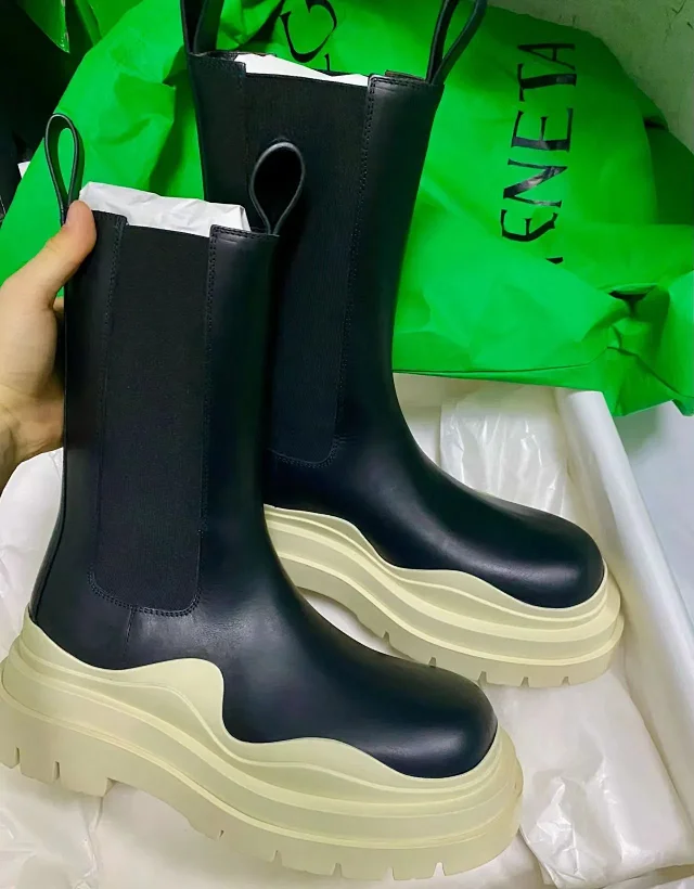 Unbranded Boots Mid-Calf Chelsea Platform with Lug Sole product detail image 1