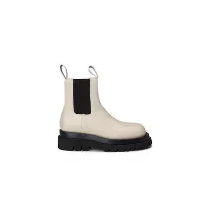 Balenciaga Triple S Chelsea Boots Beige Leather Boots - 1
