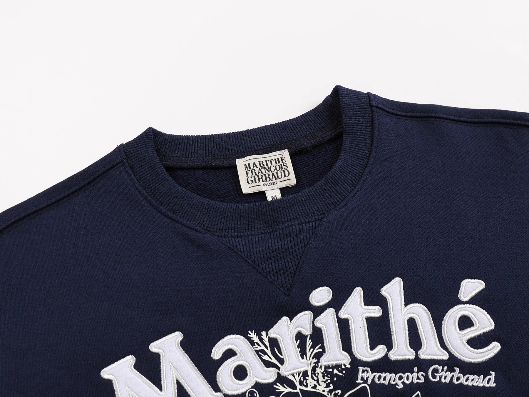 Marithé + François Girbaud Floral Print Navy Hoodie - 7