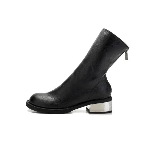 Maison Margiela Tabi Chunky Heel Black Ankle Boots - 1
