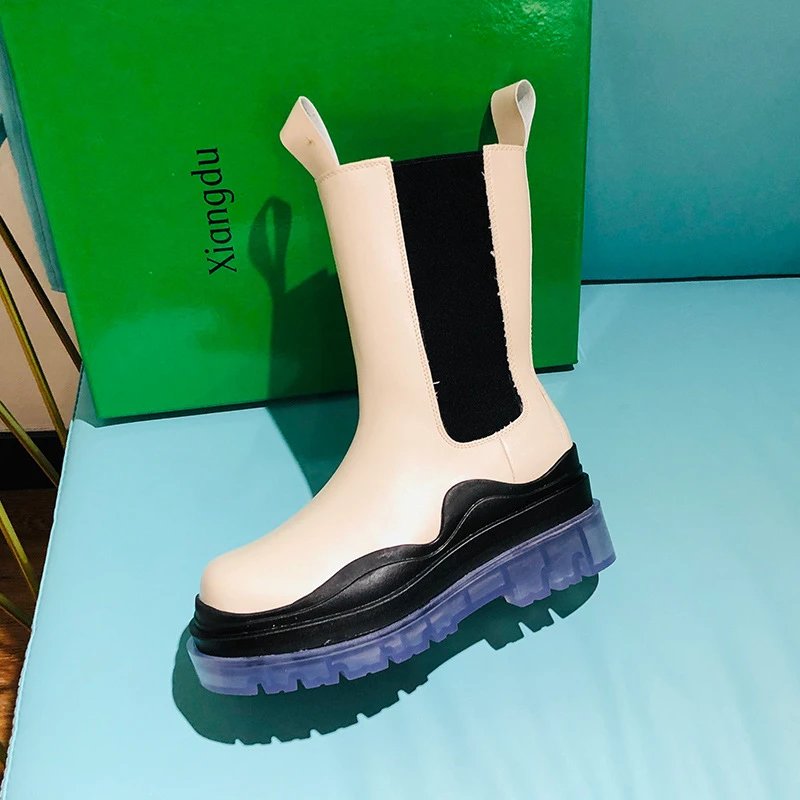 Bottega Veneta Boots Mid-Calf Chelsea Lug Sole image 4