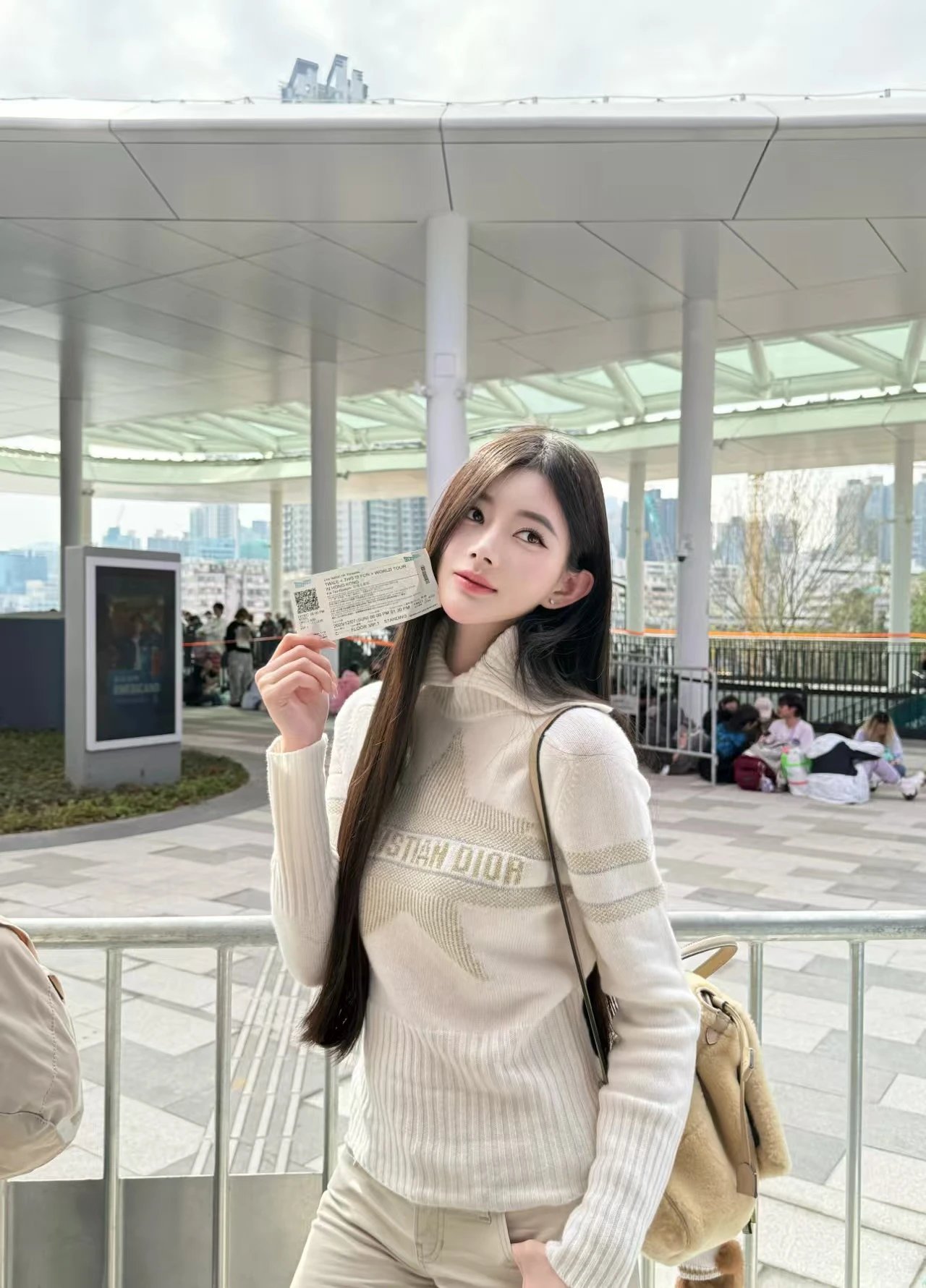 Dior Oblique Star Knit Sweater White - 7