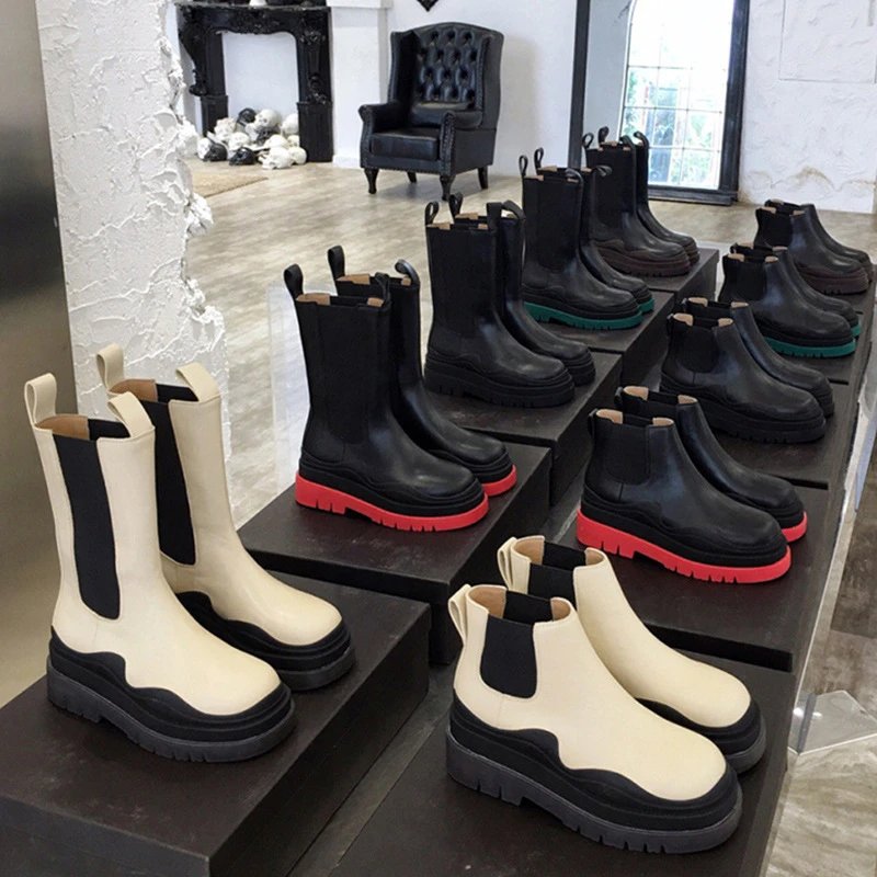 Bottega Veneta Boots Mid-Calf Chelsea Lug Sole image 2