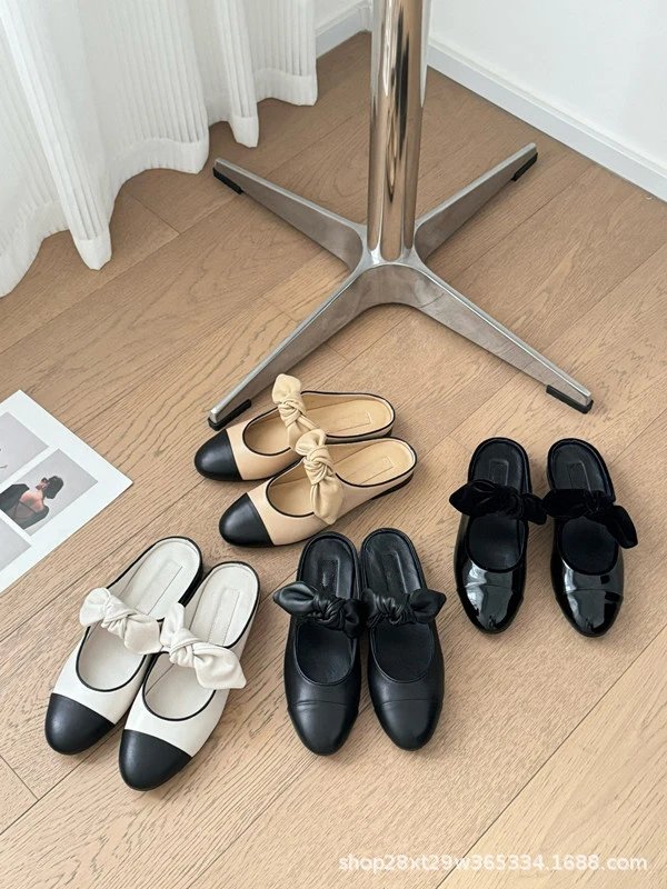 Chanel Mary Jane Block Heel Black Leather Shoes - 8