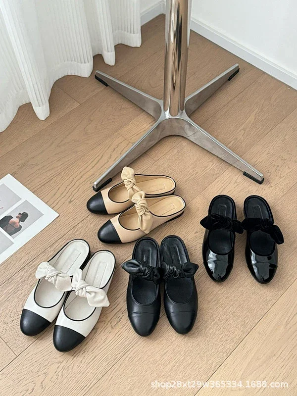 Unbranded Casual Shoes Bow Contrast-Toe Mary Jane and Mule product detail image 7