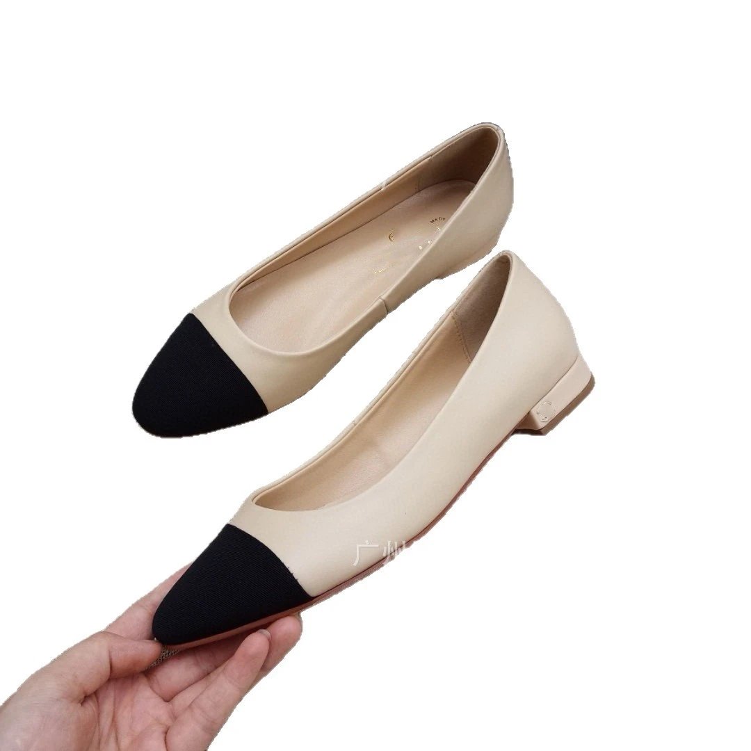 Unbranded Two-Tone Cap-Toe Slingback Flats image 5