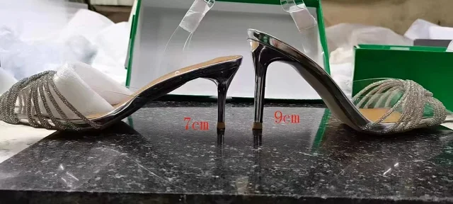 Aquazzura High Heels Transparent Slingback Rhinestone Bow Stiletto product detail image 5