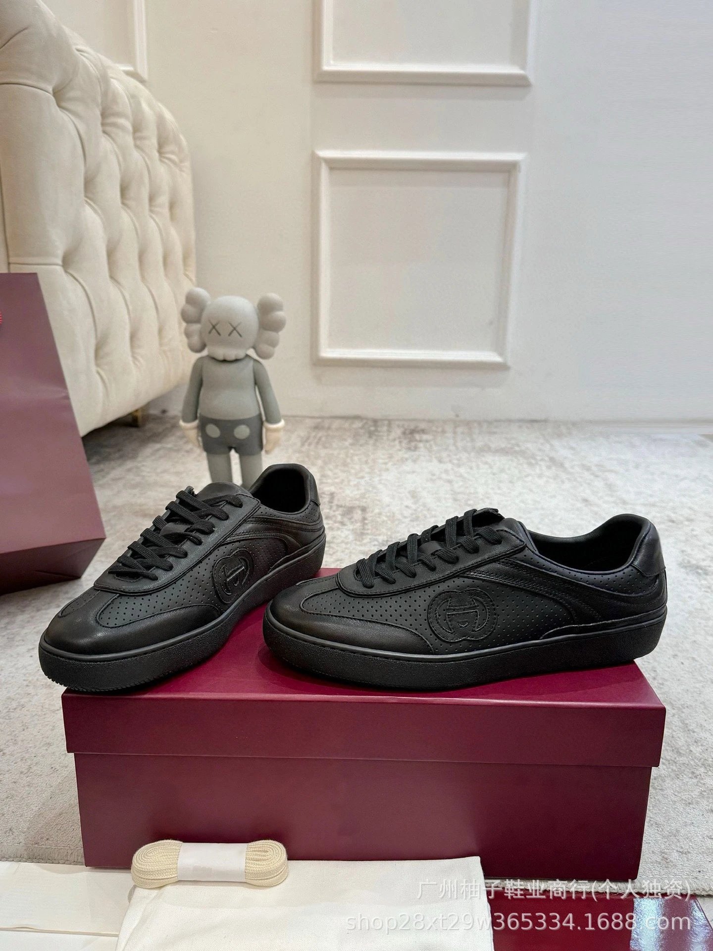 Gucci Rhyton Low Blue Beige Mesh Sneakers - 8