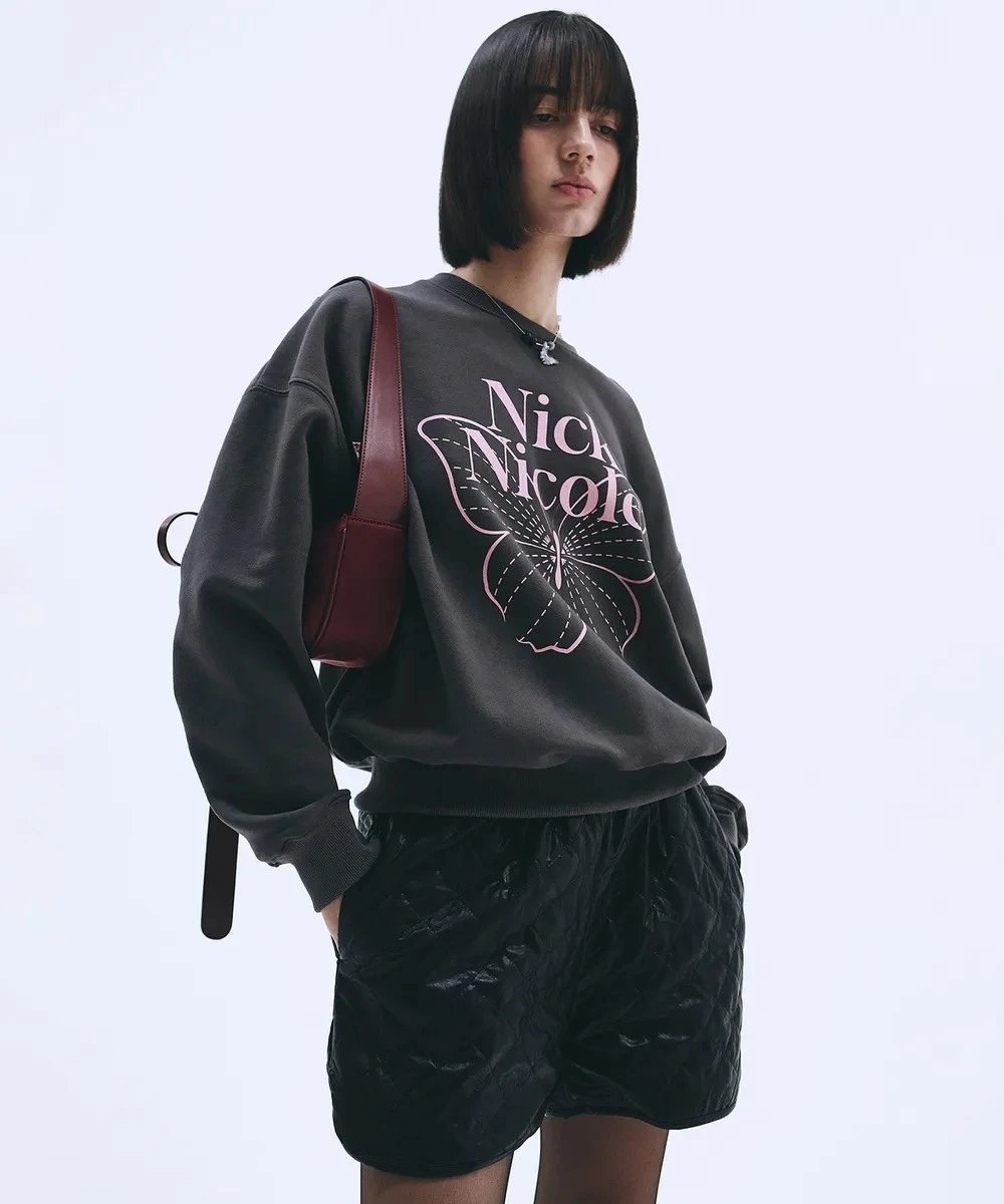 Nick Nicole Butterfly Graphic Sweatshirt Black - 33
