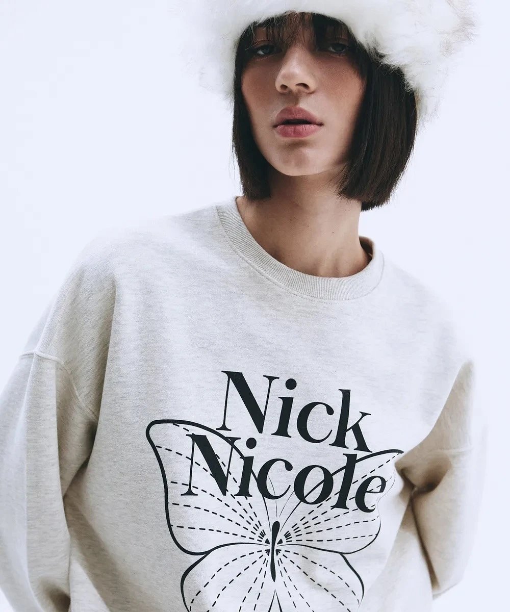 Nick Nicole Butterfly Graphic Sweatshirt Black - 45