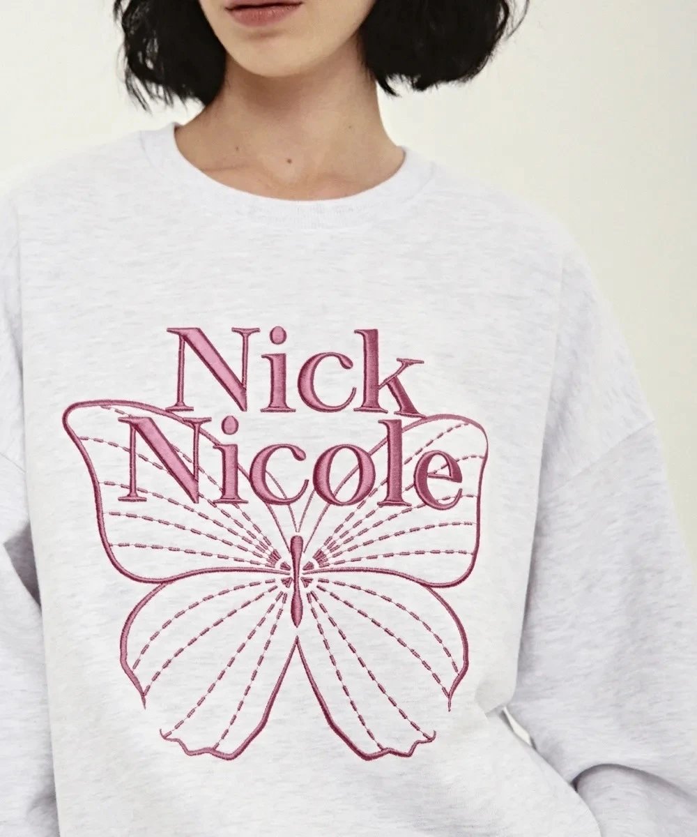 Nick Nicole Butterfly Graphic Sweatshirt Black - 80