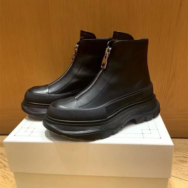 Unbranded Boots Front-Zip Chunky Platform Ankle product detail image 8