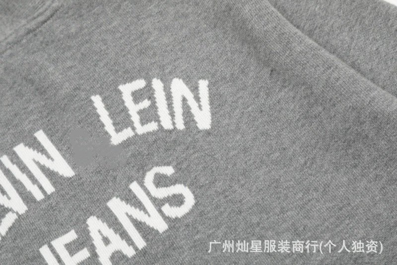 Calvin Klein Jeans Logo-Embroidered Gray Cardigan - 12