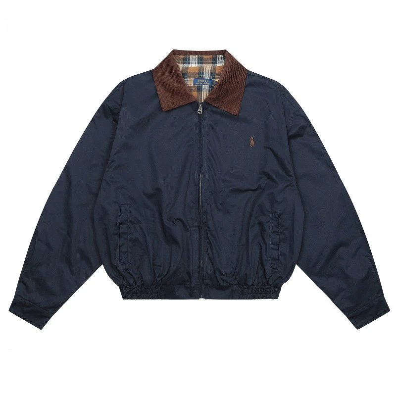 Polo Ralph Lauren Cord Collar Windbreaker Olive Green Jacket - 6