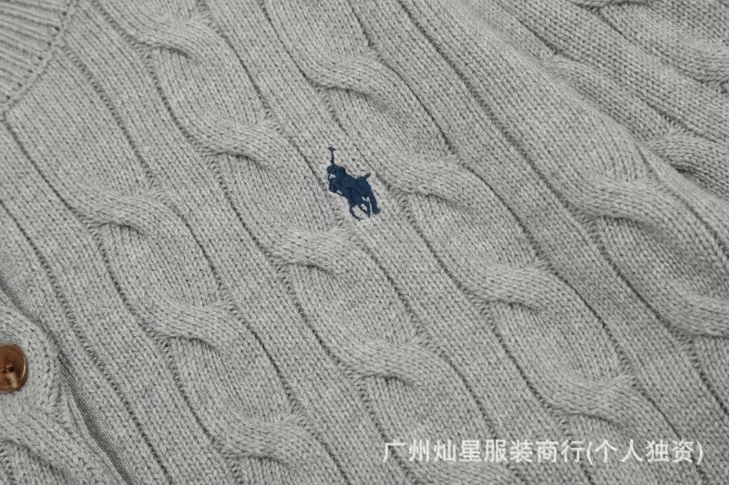 Ralph Lauren Cable Knit Cardigan Forest Green Cardigan - 22
