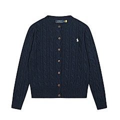 Ralph Lauren Cable Knit Cardigan Forest Green Cardigan - 24