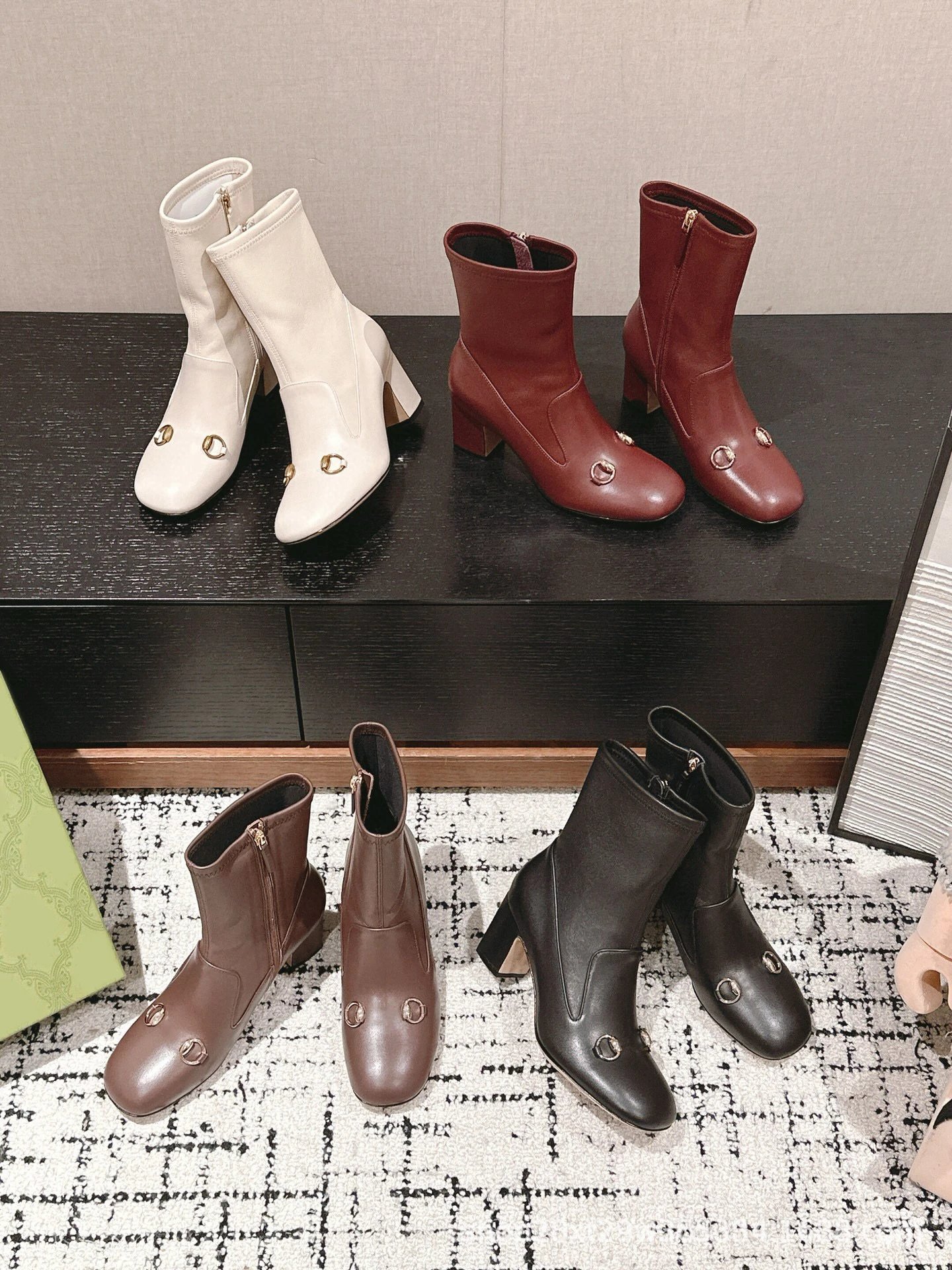 Gucci Horsebit Loafer Ankle Boots Brown Leather Boots - 2