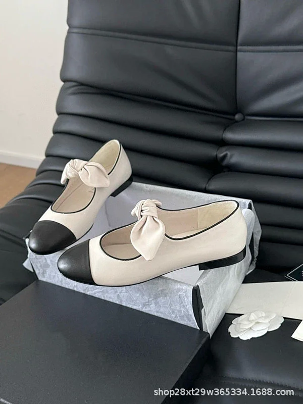 Unbranded Casual Shoes Bow Contrast-Toe Mary Jane and Mule product detail image 14