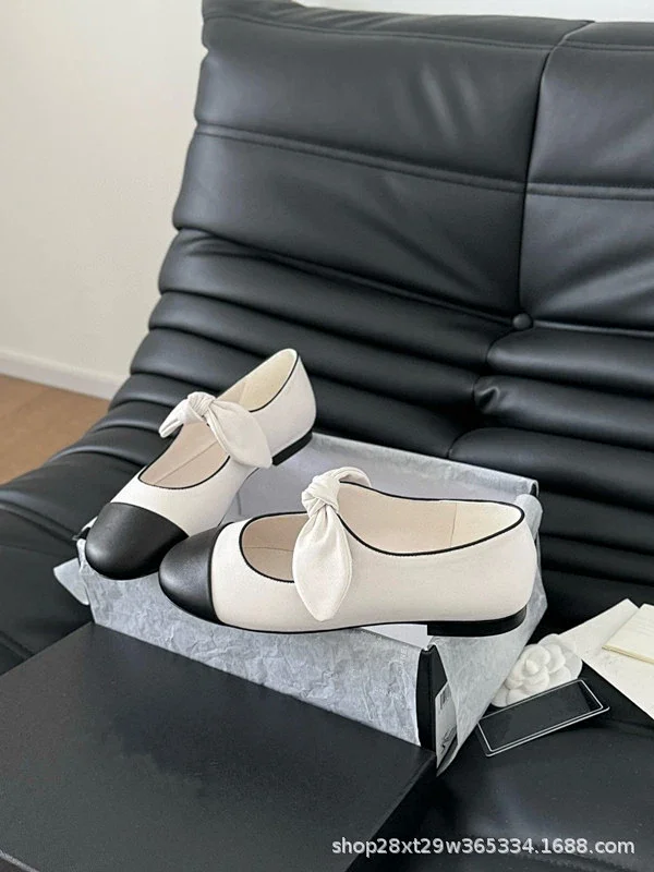 Unbranded Casual Shoes Bow Contrast-Toe Mary Jane and Mule product detail image 4