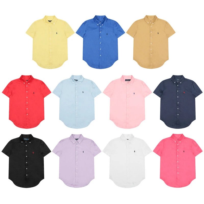Polo Ralph Lauren Classic Fit Short-Sleeve Oxford Shirt Red - 4
