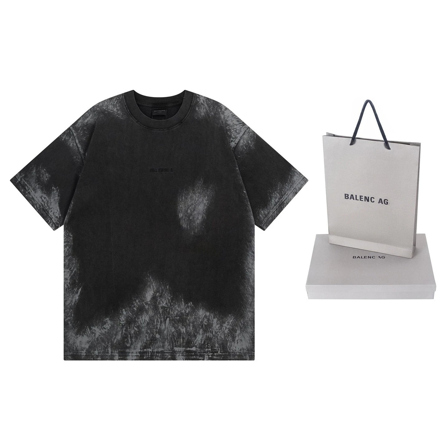Balenciaga Acid Wash Black T-Shirt - 6