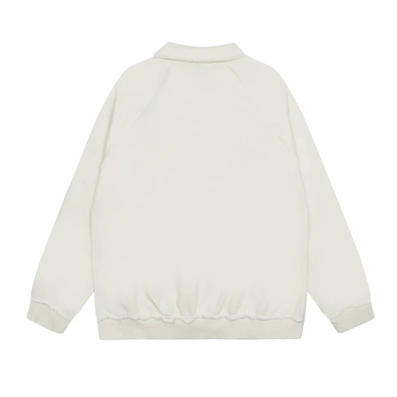 Miu Miu Logo-Embroidered Off-White Polo Sweatshirt - 12