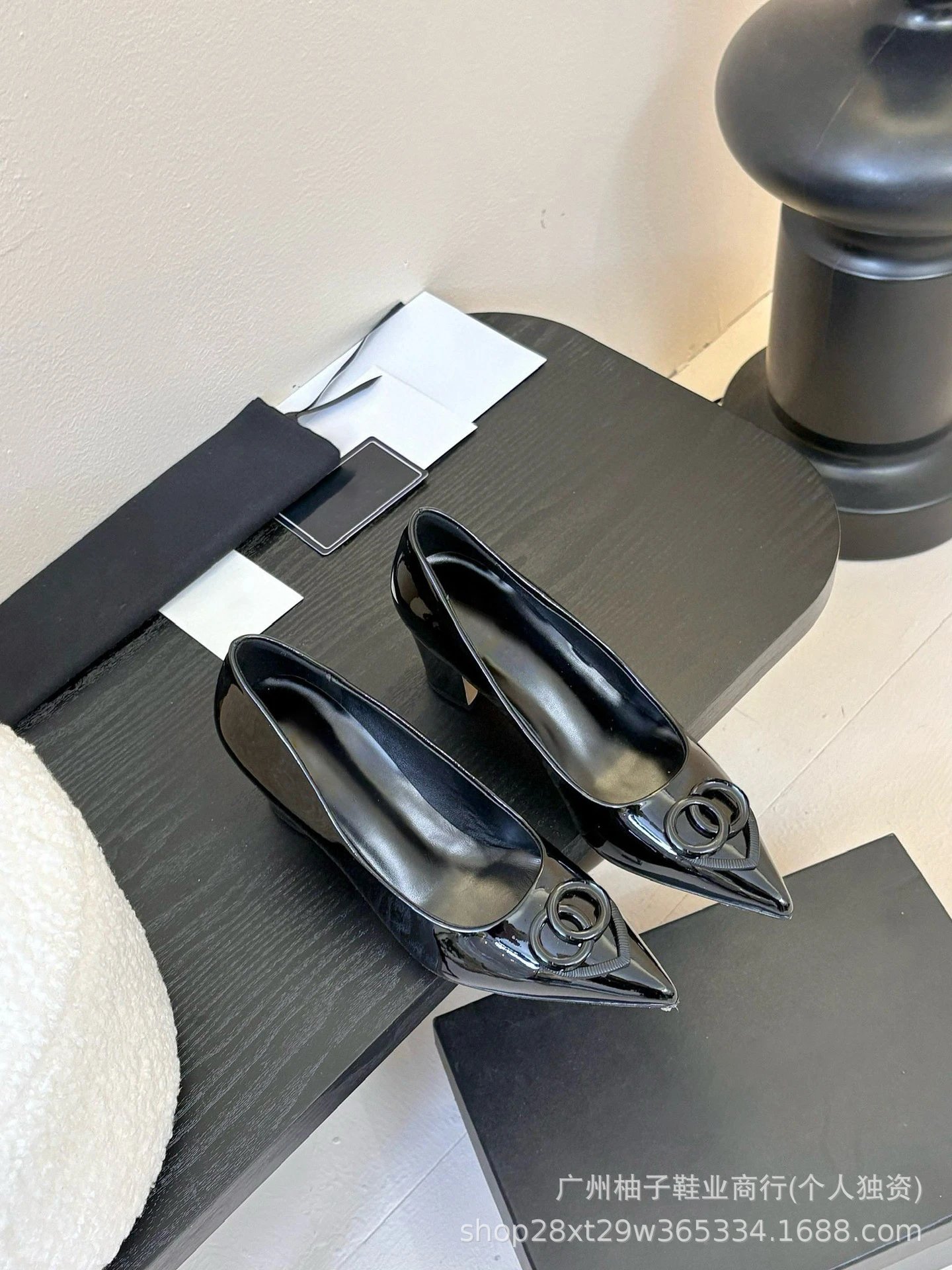 Gucci Horsebit Loafer-Style Slingbacks Black Patent Leather Heels - 8