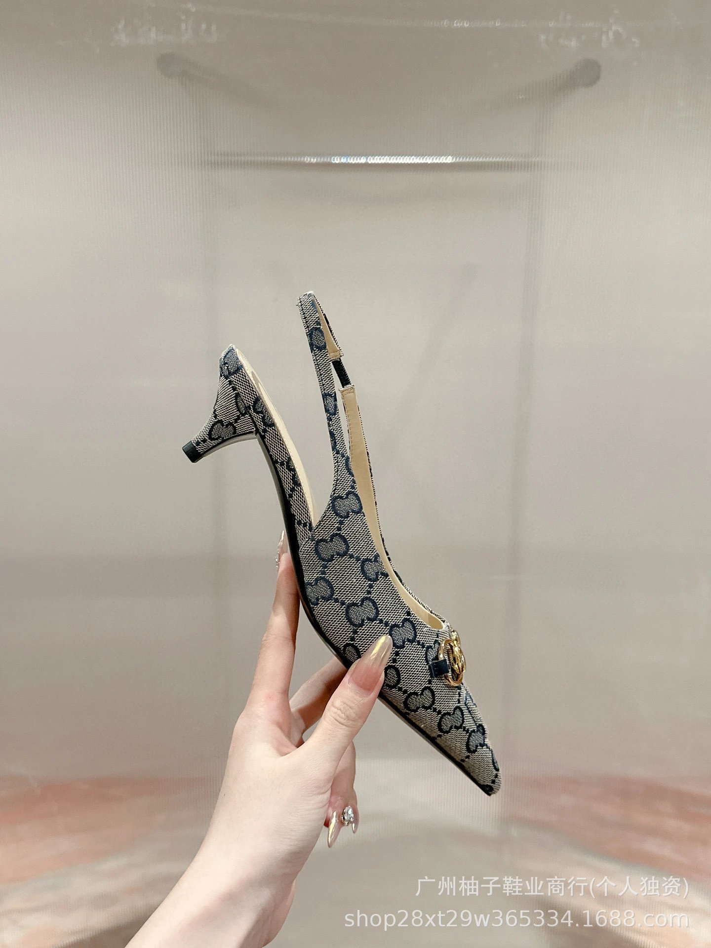 Gucci Horsebit Loafer-Style Slingback Black Heels - 9