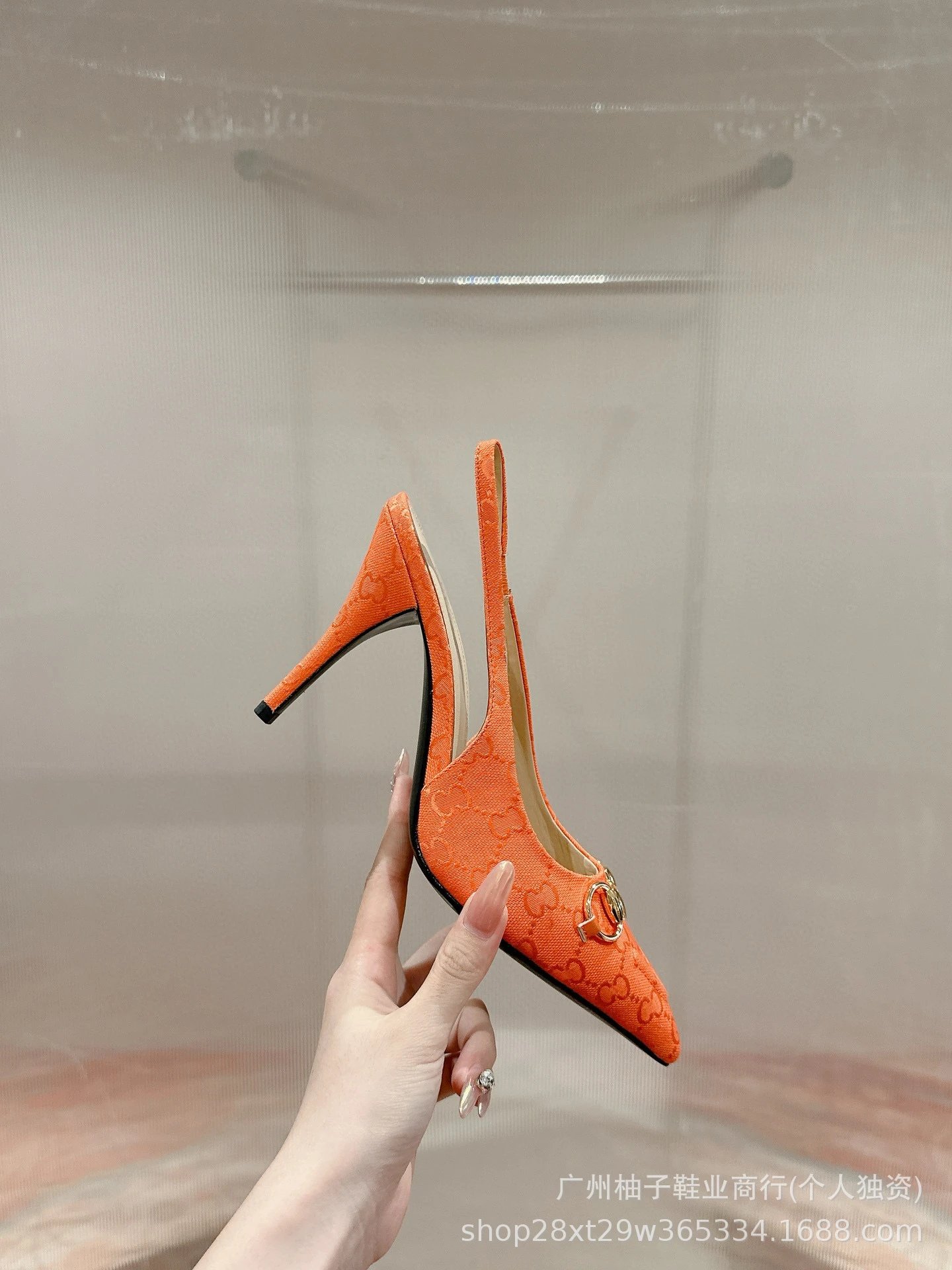 Gucci Horsebit Loafer-Style Slingback Black Heels - 20