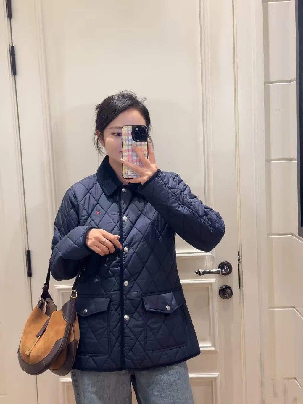 Ralph Lauren Quilted Diamond Stitch Navy Jacket - 7