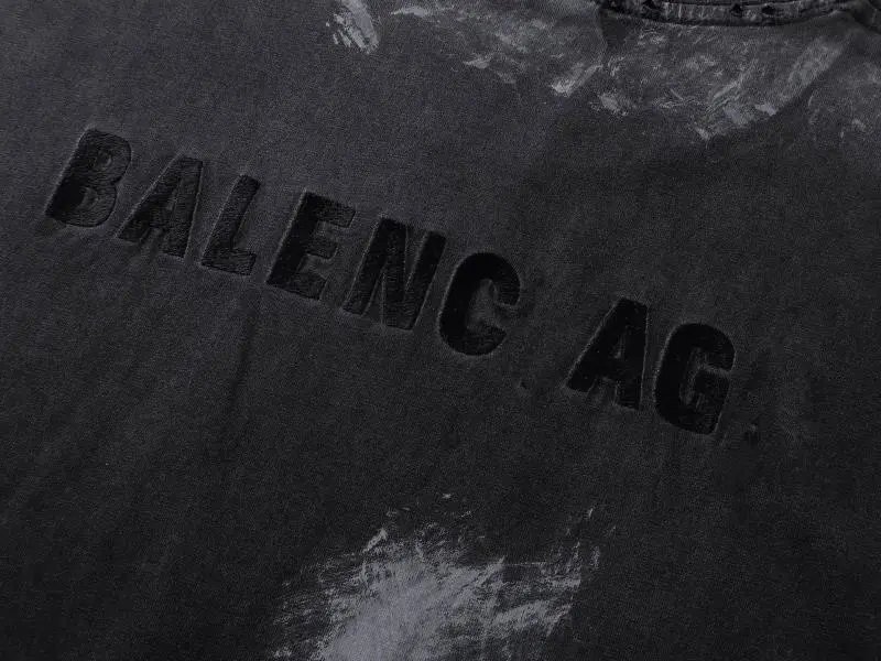 Balenciaga Acid Wash Black T-Shirt - 12