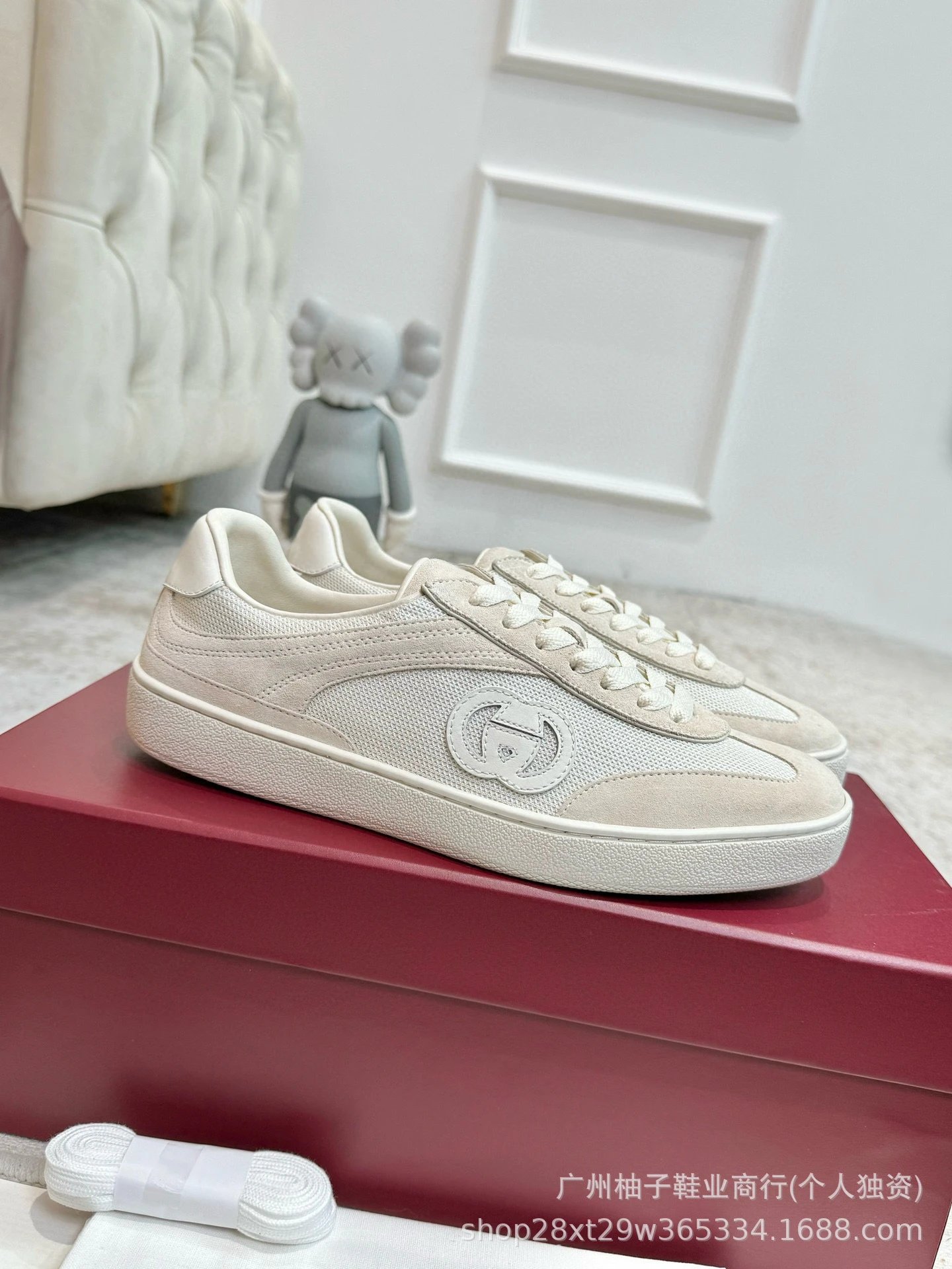 Gucci Rhyton Low Blue Beige Mesh Sneakers - 11