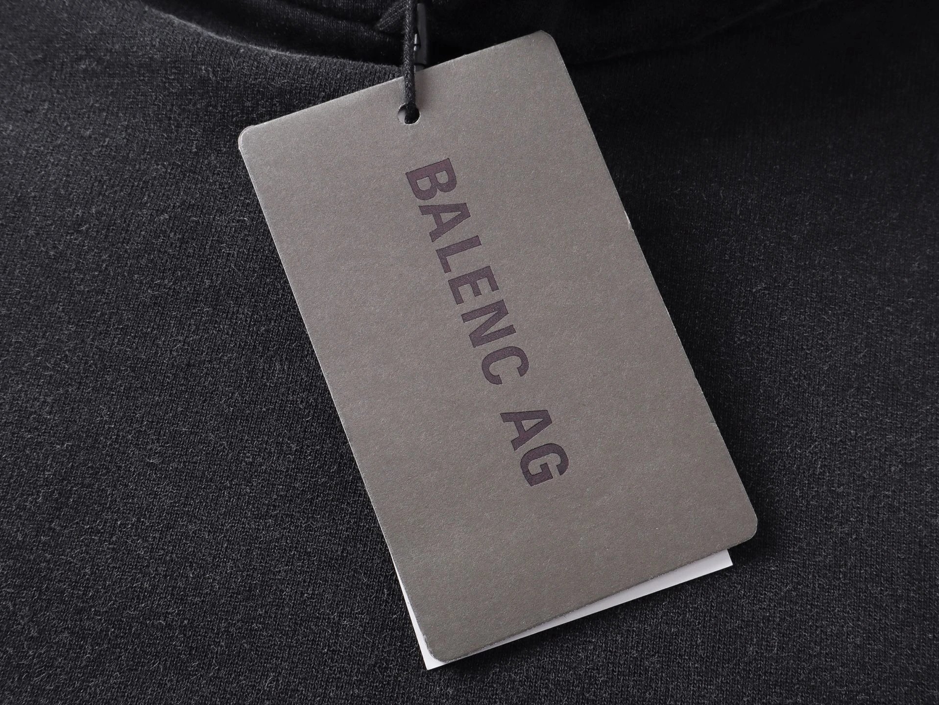 Balenciaga Distressed Logo Hoodie Black - 14