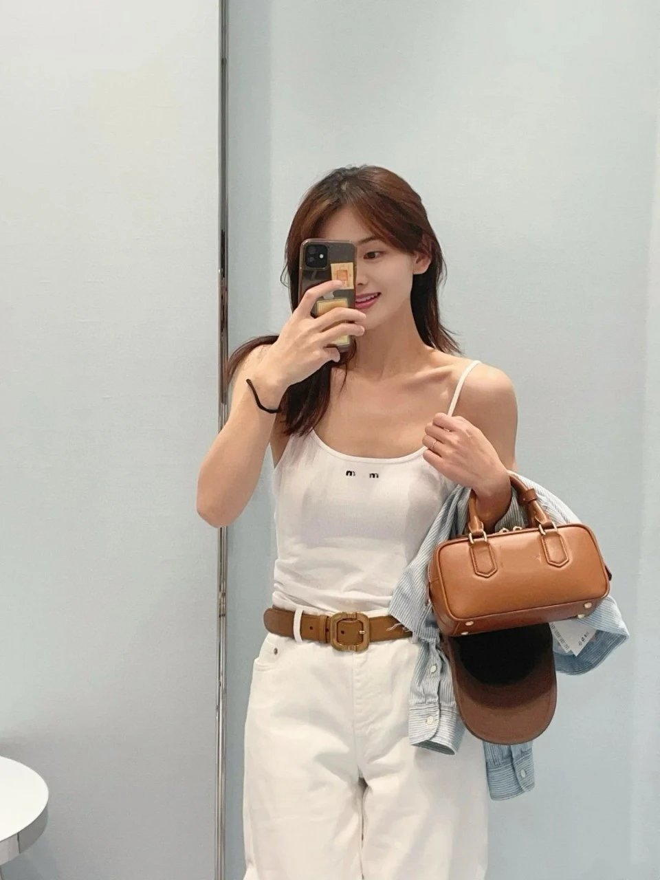 MMY Logo Ribbed Tank Top Gray - 4