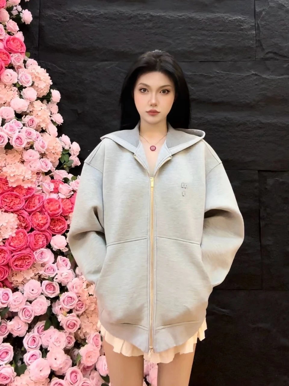MMY Zip-Up Hoodie Gray - 8