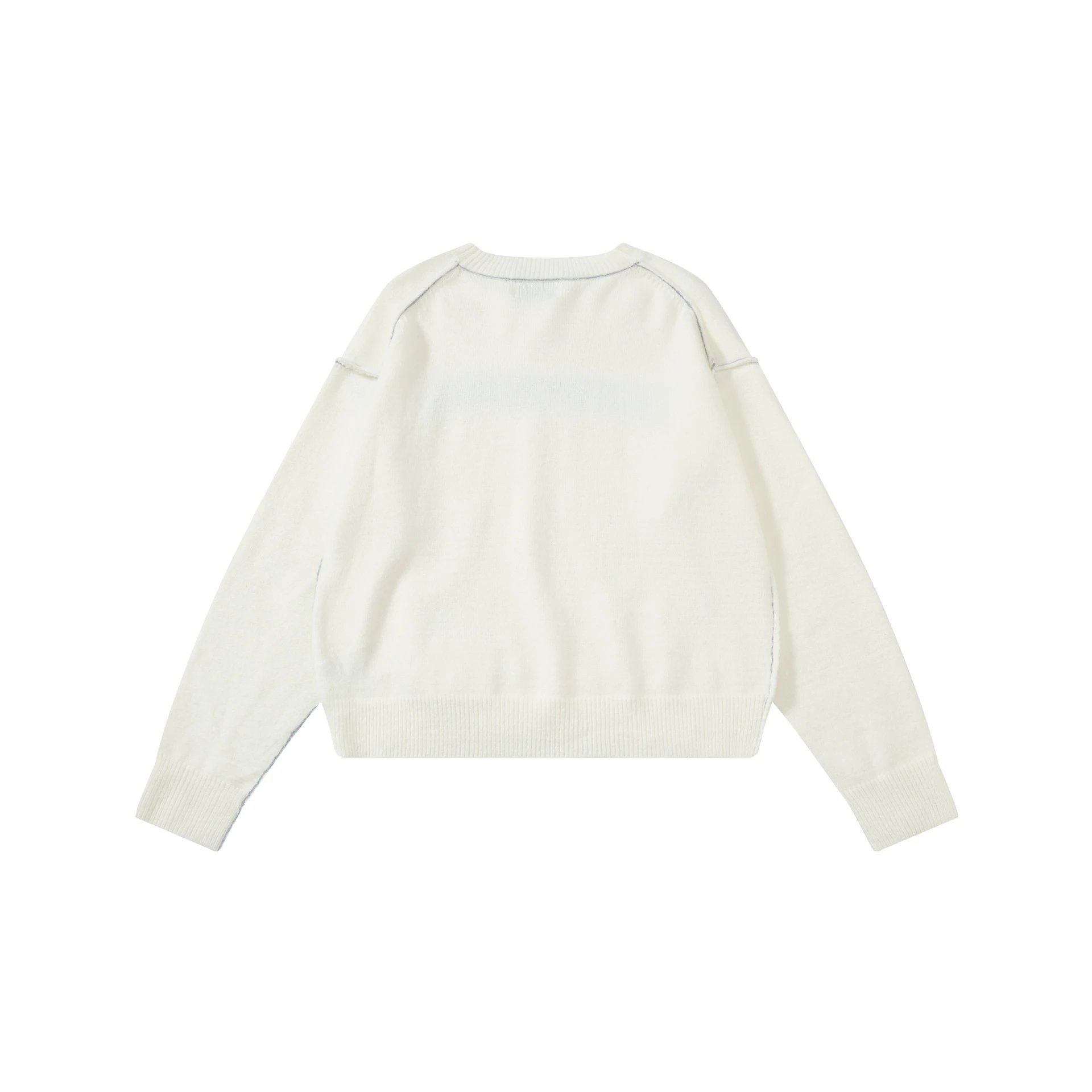 Matin Kim Embroidered Cropped Sweater Off-White - 9