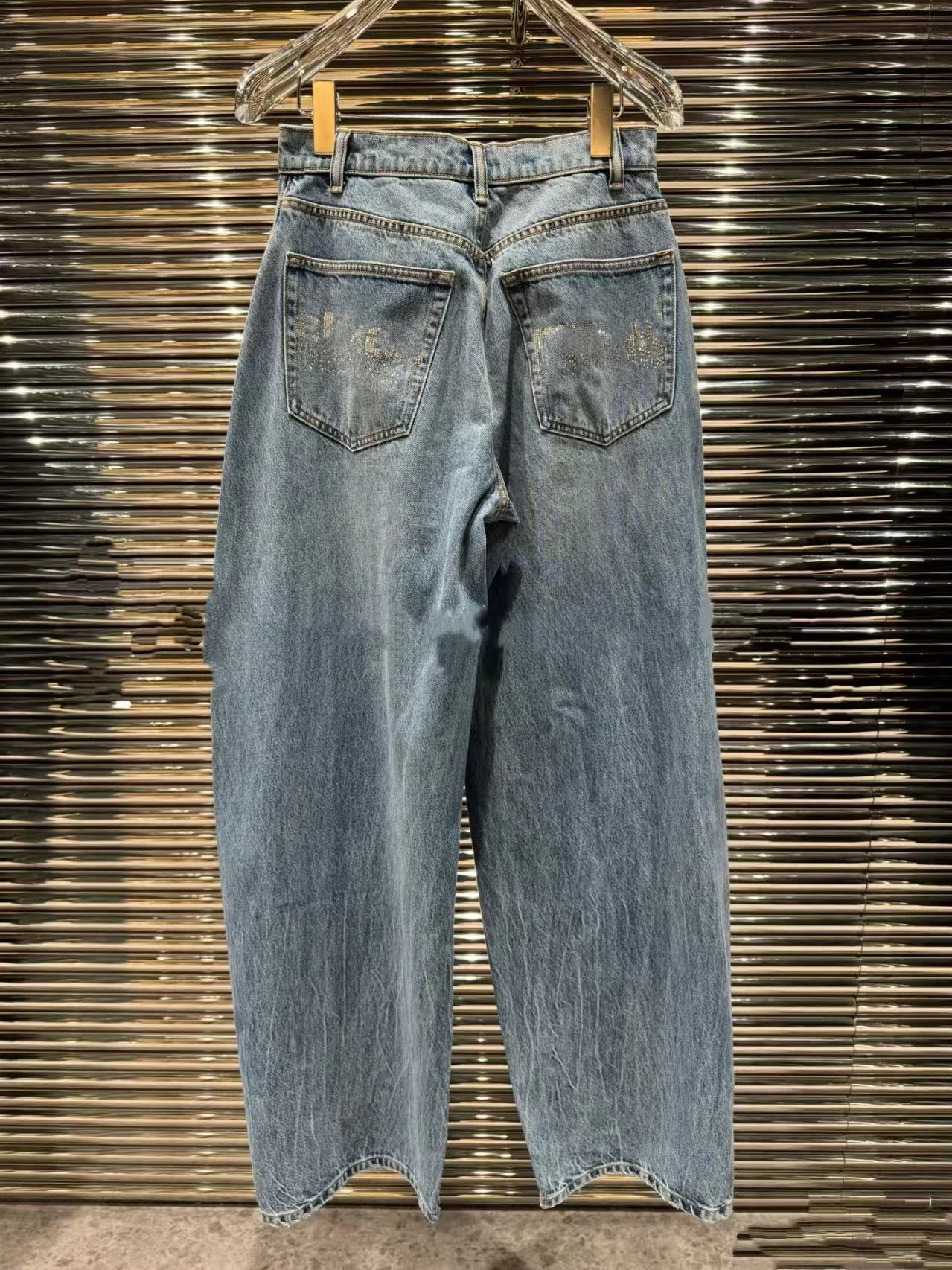 Gallery Dept. Distressed Wide-Leg Jeans Blue - 5
