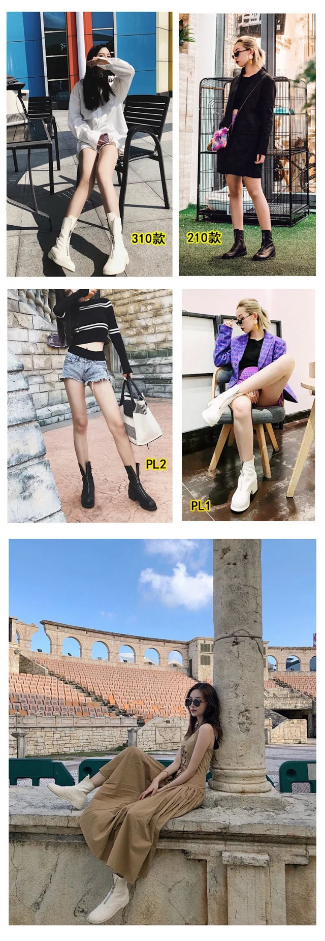 Unbranded Boots Mid-calf round-toe zip with low block heel product detail image 3