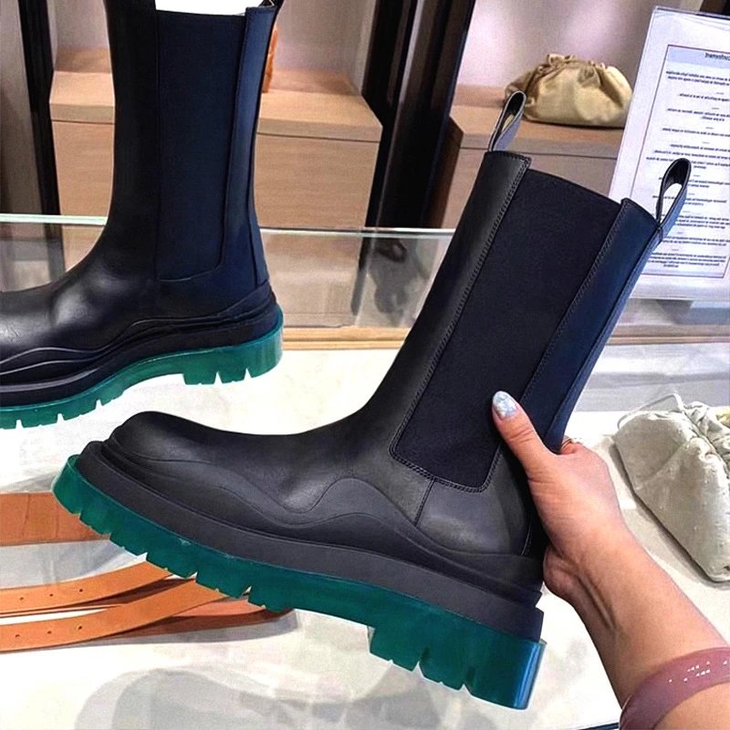 Bottega Veneta Boots Mid-Calf Chelsea Lug Sole image 1
