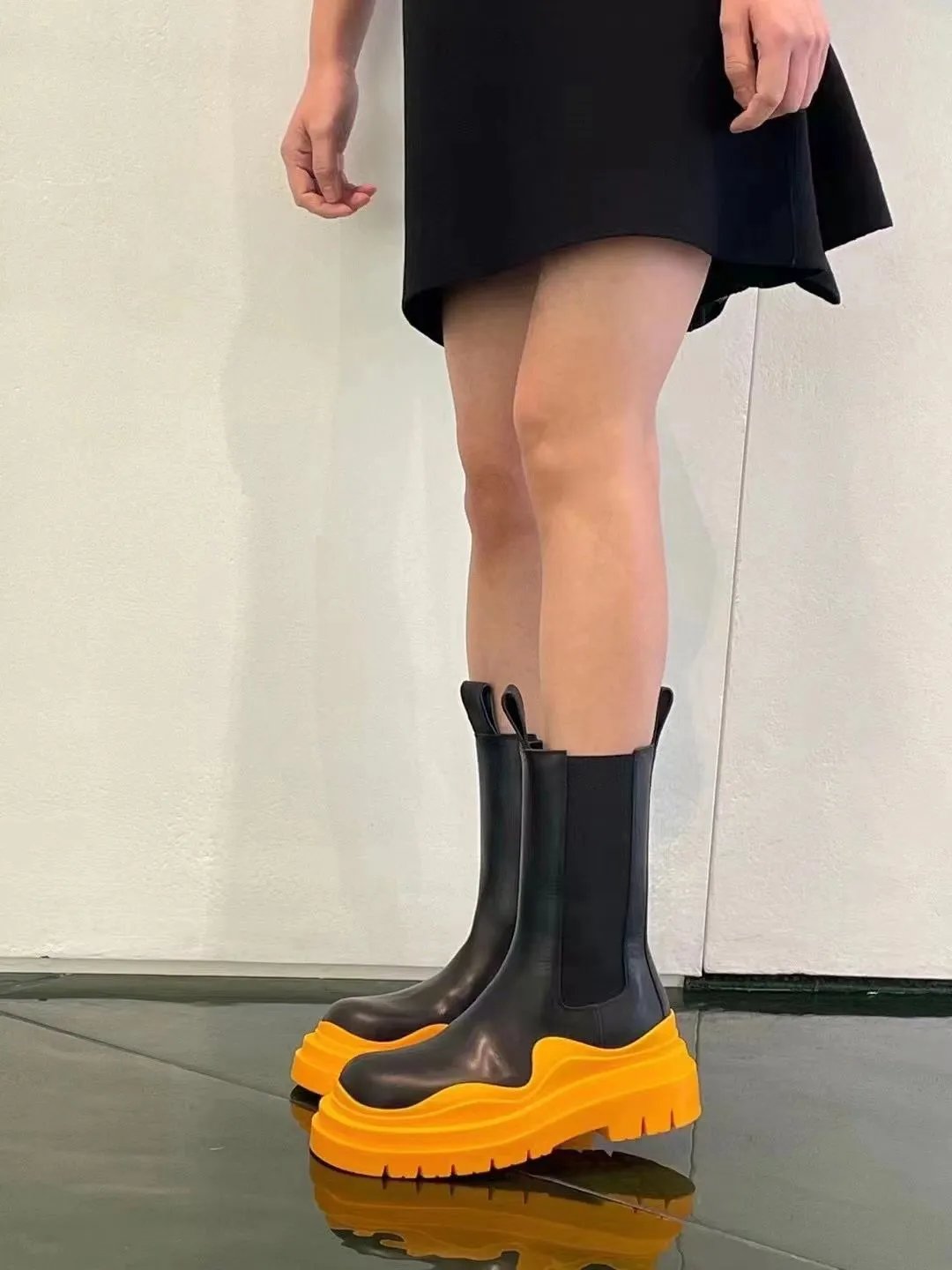 Balenciaga Triple S Chelsea Boots Black with Red Sole - 4