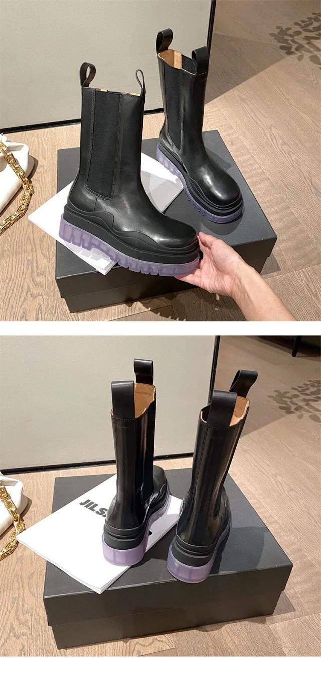 Bottega Veneta Boots Mid-Calf Chelsea Lug Sole product detail image 14