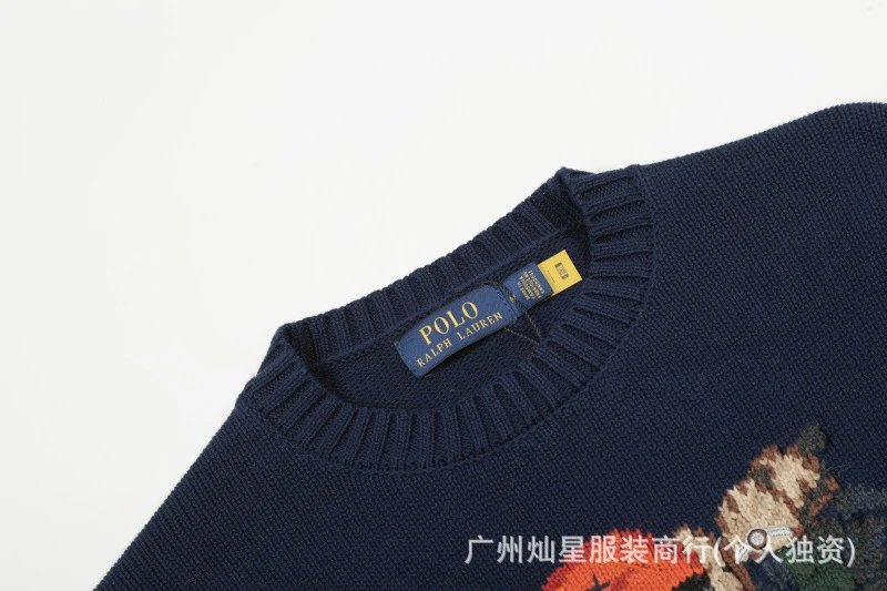 Polo Ralph Lauren Golf Bear Knit Sweater Navy - 4