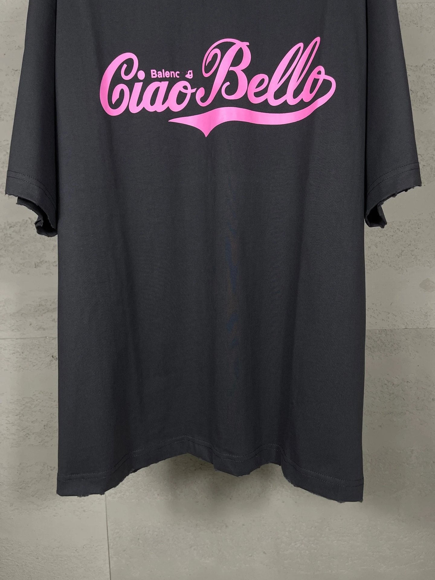 Balenciaga Ciao Bello Graphic T-Shirt Charcoal Gray - 17