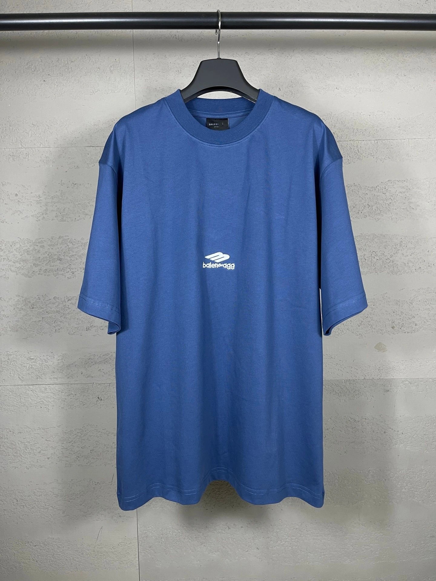Balenciaga AG Logo Print Oversized T-Shirt Black - 5