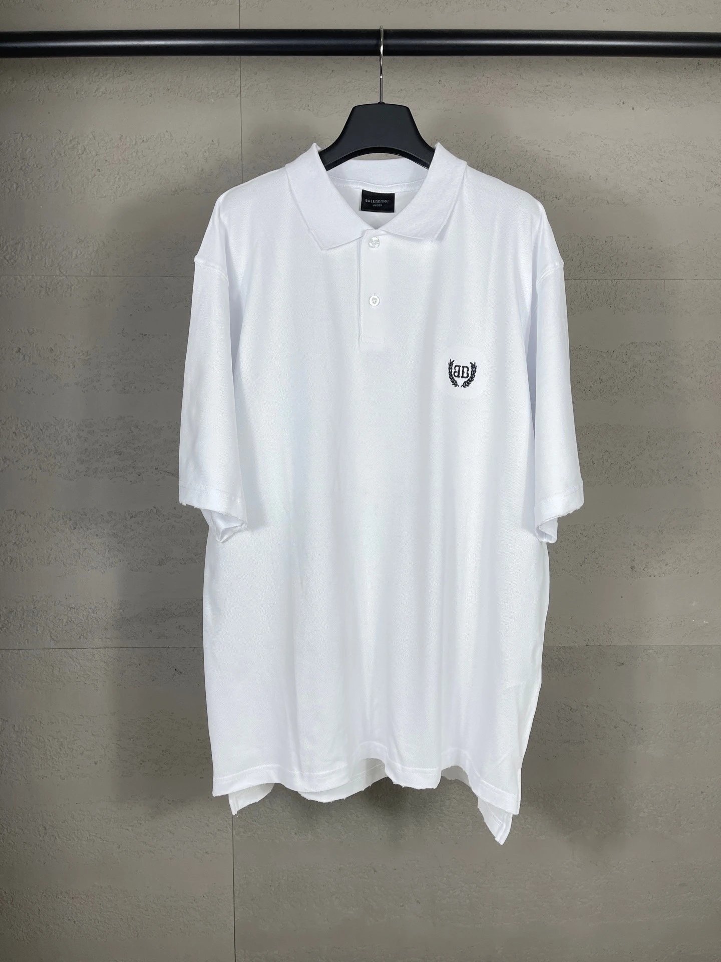 Balenciaga Logo-Embroidered Black Polo - 5